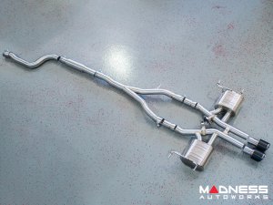 Jaguar F-TYPE Performance Exhaust System - MADNESS - 2.0L Turbo - Center Exit - Electronic Valve Design - Carbon Fiber Exhaust Tips Jaguar F-TYPE Performance Exhaust System - MADNESS - 2.0L Turbo - Center Exit - Electronic Valve Design - Carbon Fiber Exhaust Tips